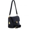Ashwood Leather Twist Lock Flap Over Crossbody x Shoulder Bag - Black L35