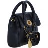 Ashwood Leather Twist Lock Small Shoulder Handbag - Black L37