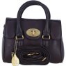Ashwood Leather Twist Lock Small Shoulder Handbag - Brown L37