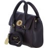 Ashwood Leather Twist Lock Small Shoulder Handbag - Brown L37