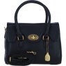 Ashwood Leather Twist Lock Medium Shoulder Handbag - Black L38