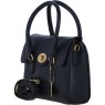 Ashwood Leather Twist Lock Medium Shoulder Handbag - Black L38