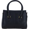 Ashwood Leather Twist Lock Medium Shoulder Handbag - Black L38