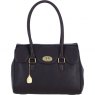 Ashwood Leather Twist Lock Large Shoulder Handbag - Brown L39