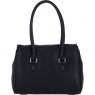 Ashwood Leather Twist Lock Large Shoulder Handbag - Black L39