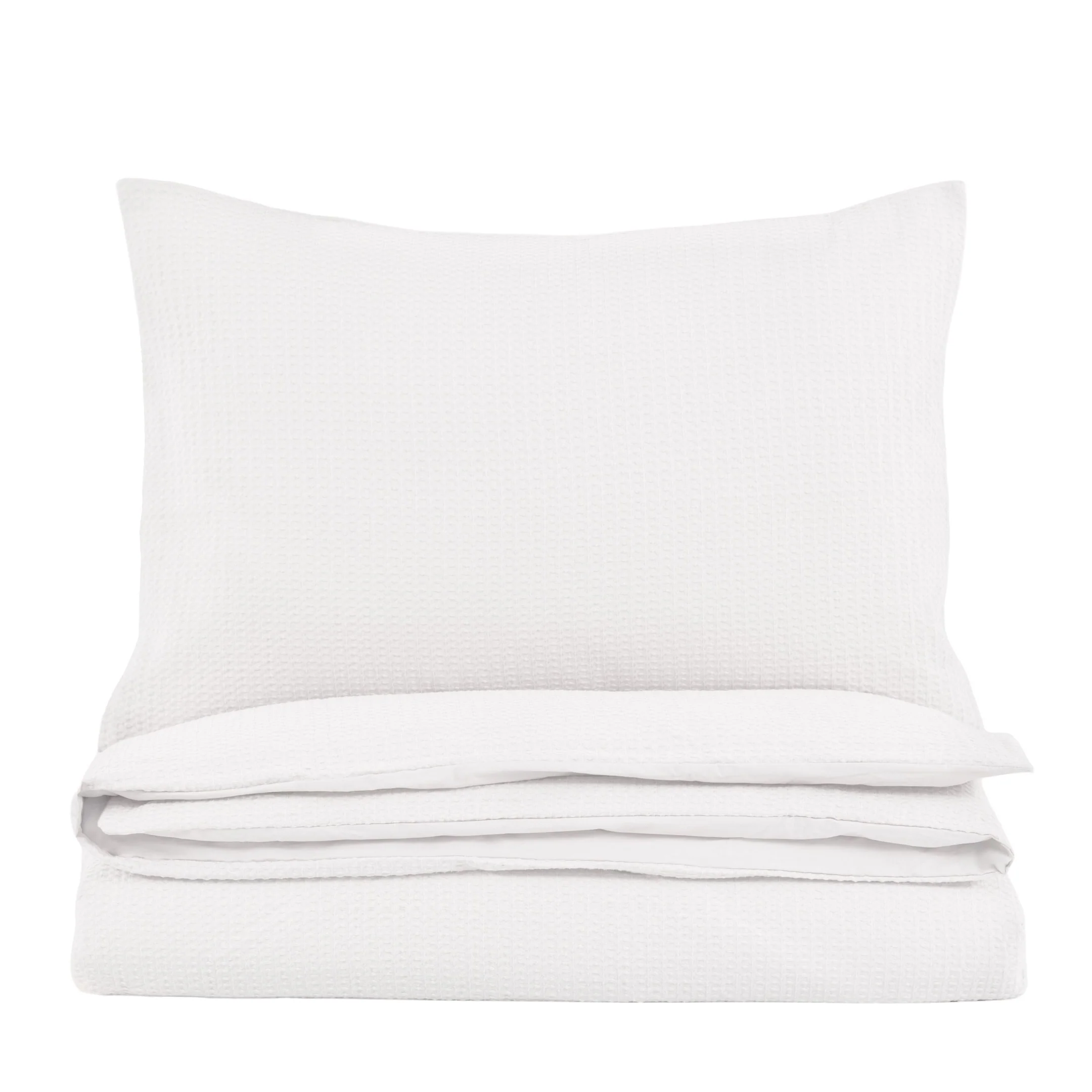 MIRA Jaquard Quilt Cover Set White
