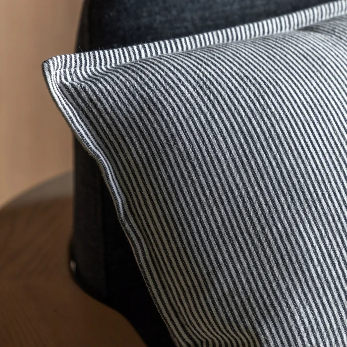 Windsor Woven Stripe Cushion Ink 45x45cm