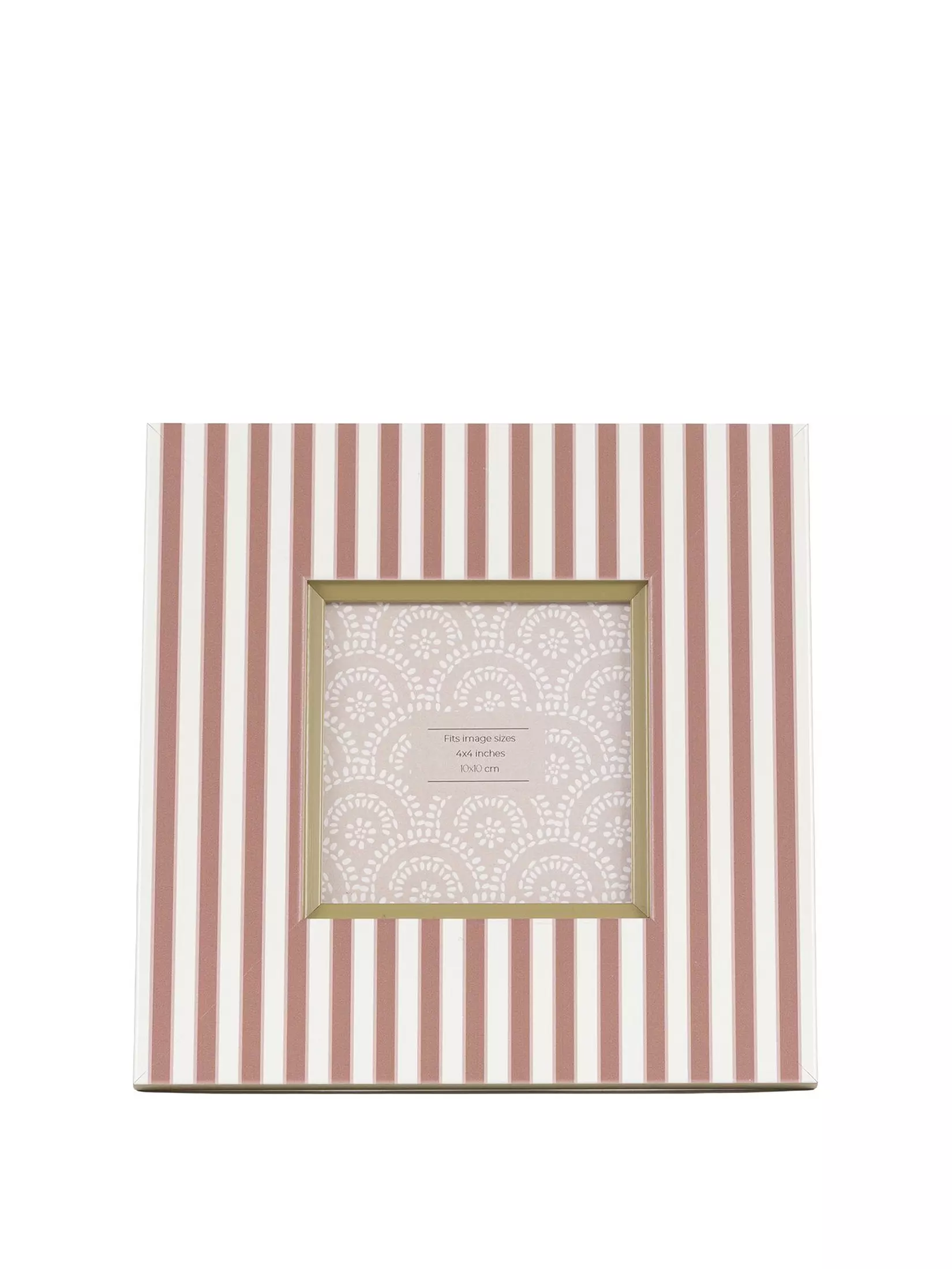 Stripe Photo Frame Olive & Fawn - 2 Pack