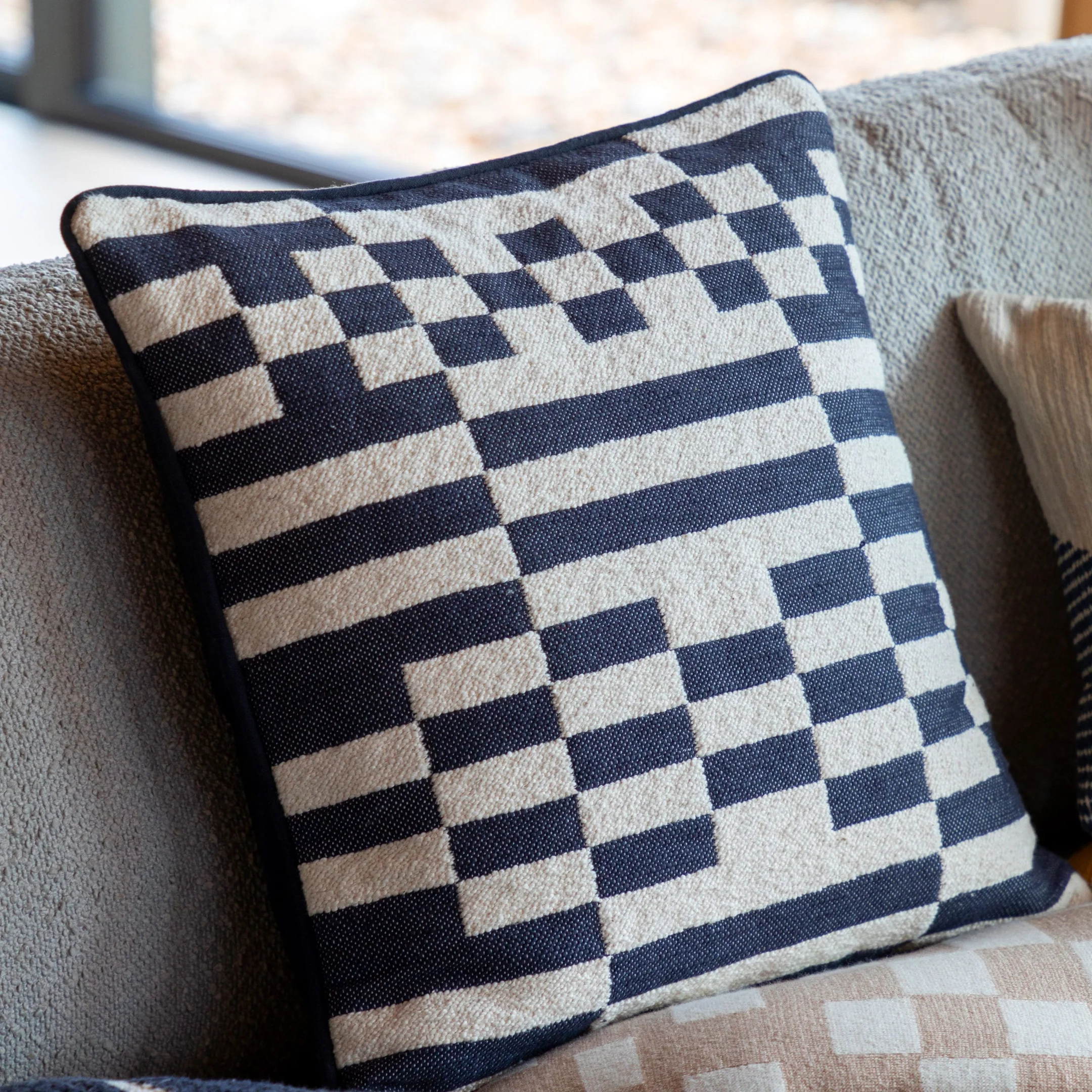 Gallery Direct Gallery Direct Lohko Woven Cushion - Ink