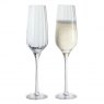 Dartington Crystal Aurea Champagne Flutes Pair