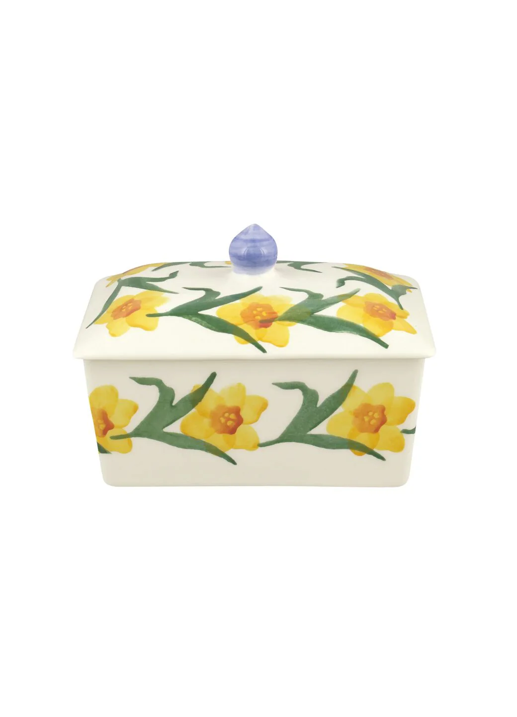 Emma Bridgewater Windblown Daffodils Small Butter Dish