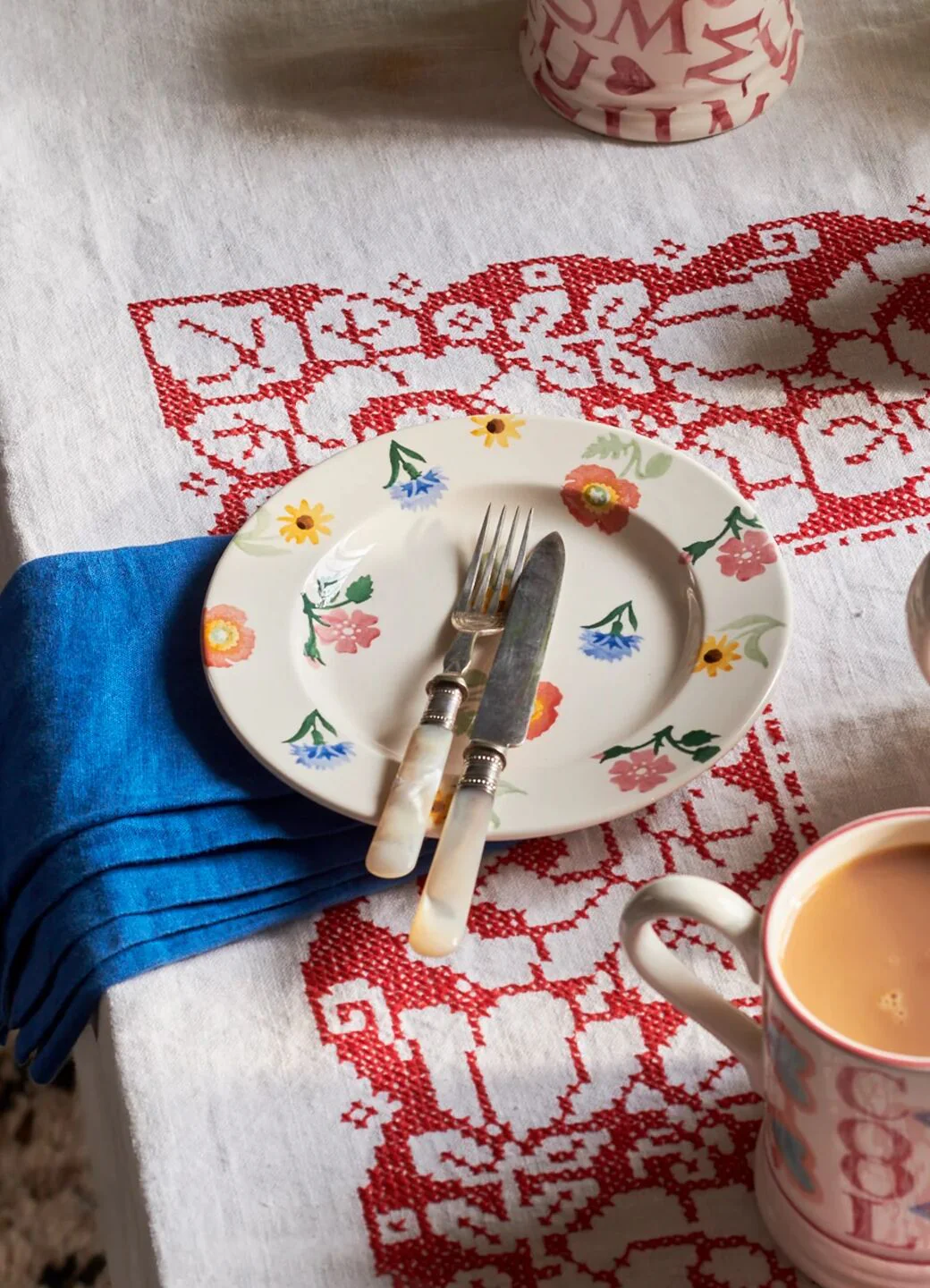 Emma Bridgewater Poppies & Pinks Small Side Plate 6.5 Inch