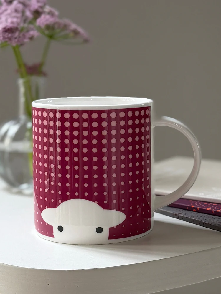 Herdy Peep in The Rain Mug - Pink