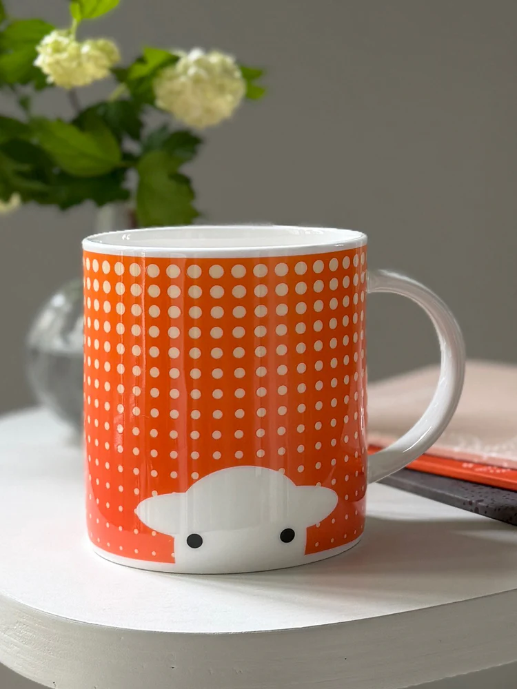 Herdy Peep in The Rain Mug - Orange