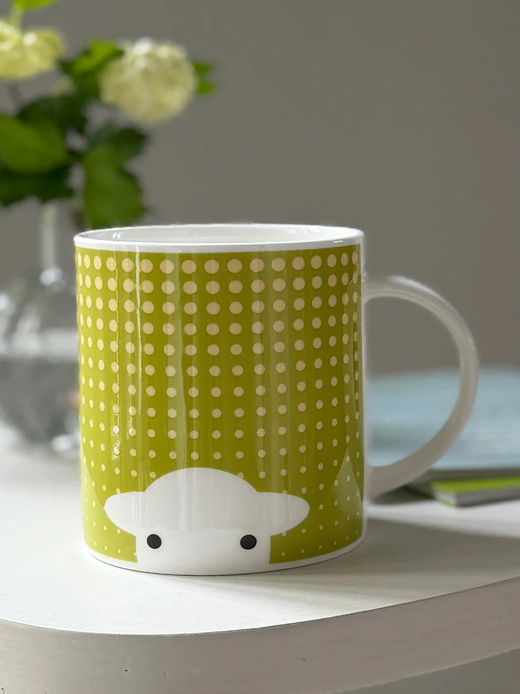 Herdy Peep in The Rain Mug - Green