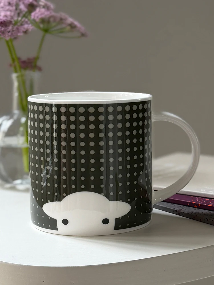 Herdy Peep in The Rain Mug - Grey