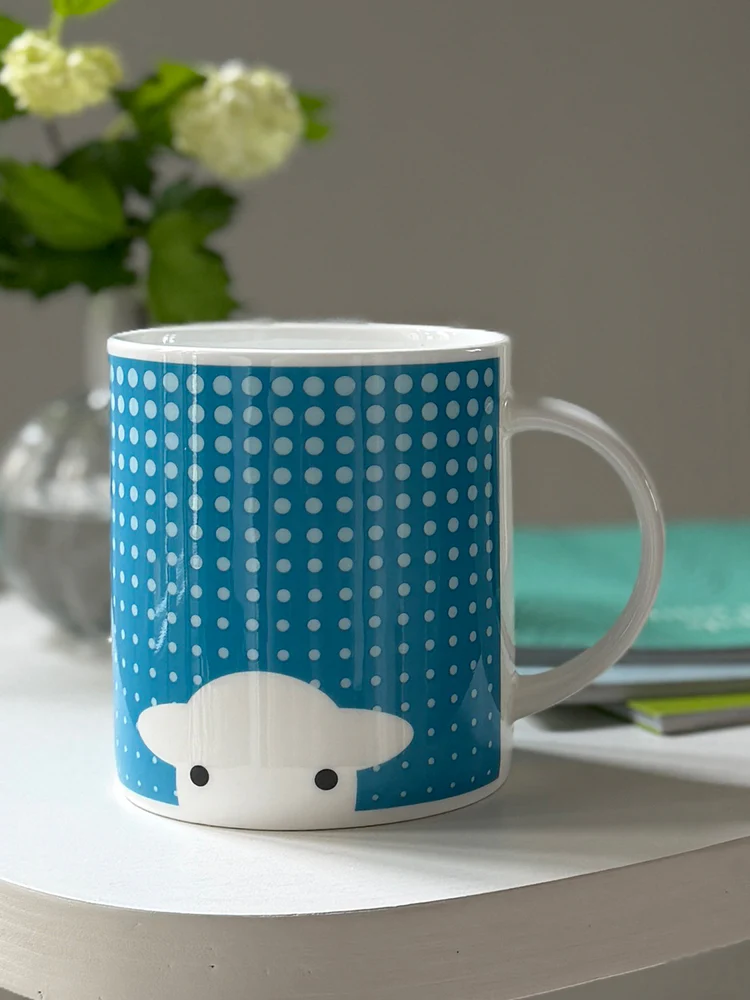 Herdy Peep in The Rain Mug - Blue