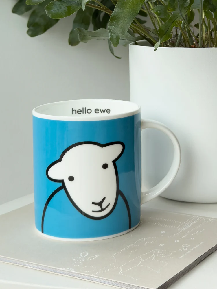 Herdy Hello Ewe Mug - Blue