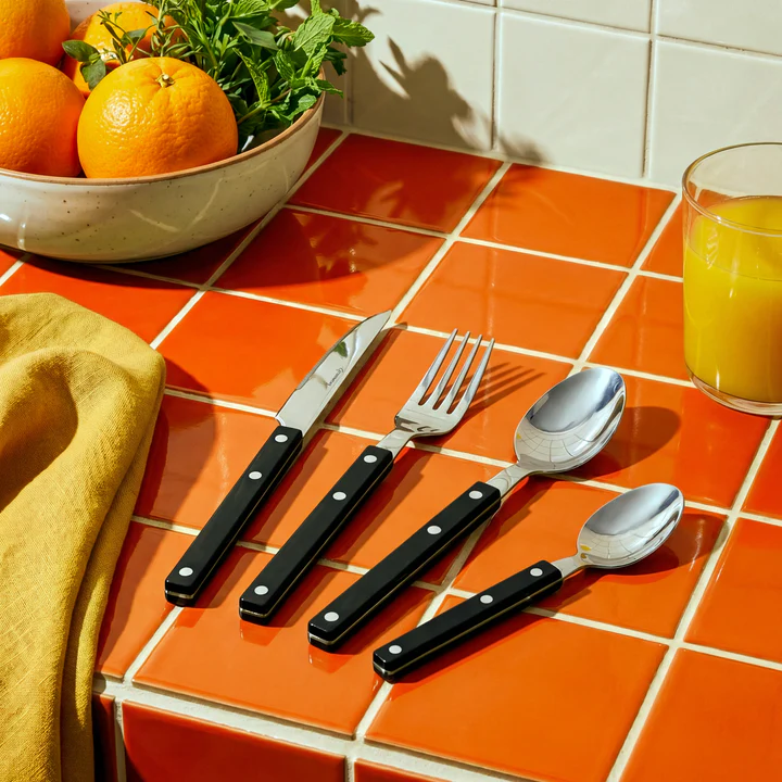 Grunwerg Bistro 24 Piece Cutlery Set - Black