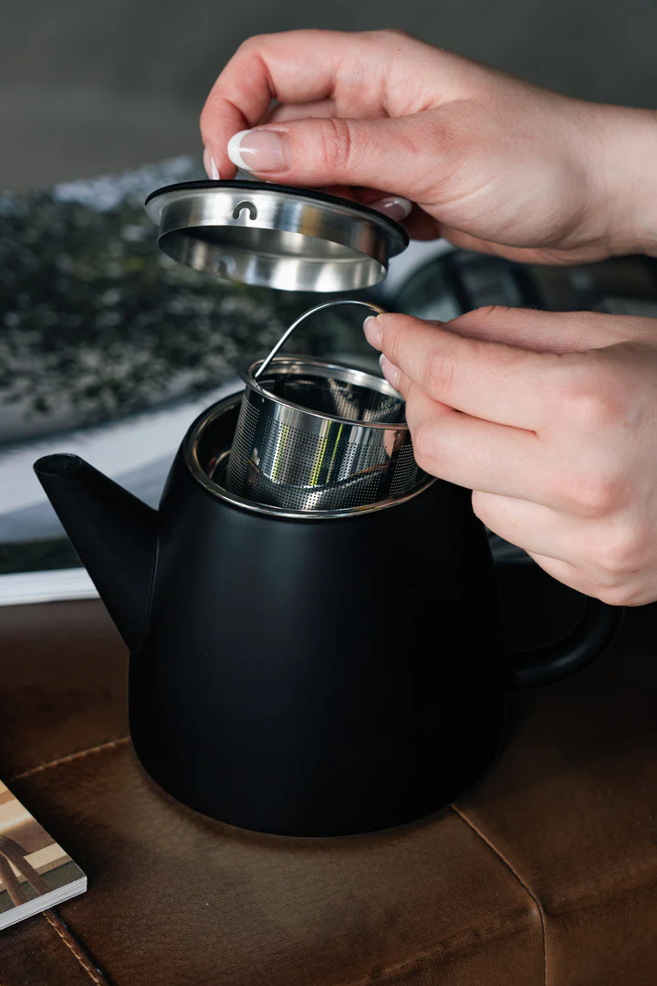 Grunwerg Café Ole Kelham Double Wall Teapot 600ML Black