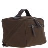 Fenland Fenland Canvas & Leather Wash Bag - Brandy/Green FEN759