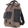 Fenland Canvas & Leather Backpack - Mud/Grey FEN755