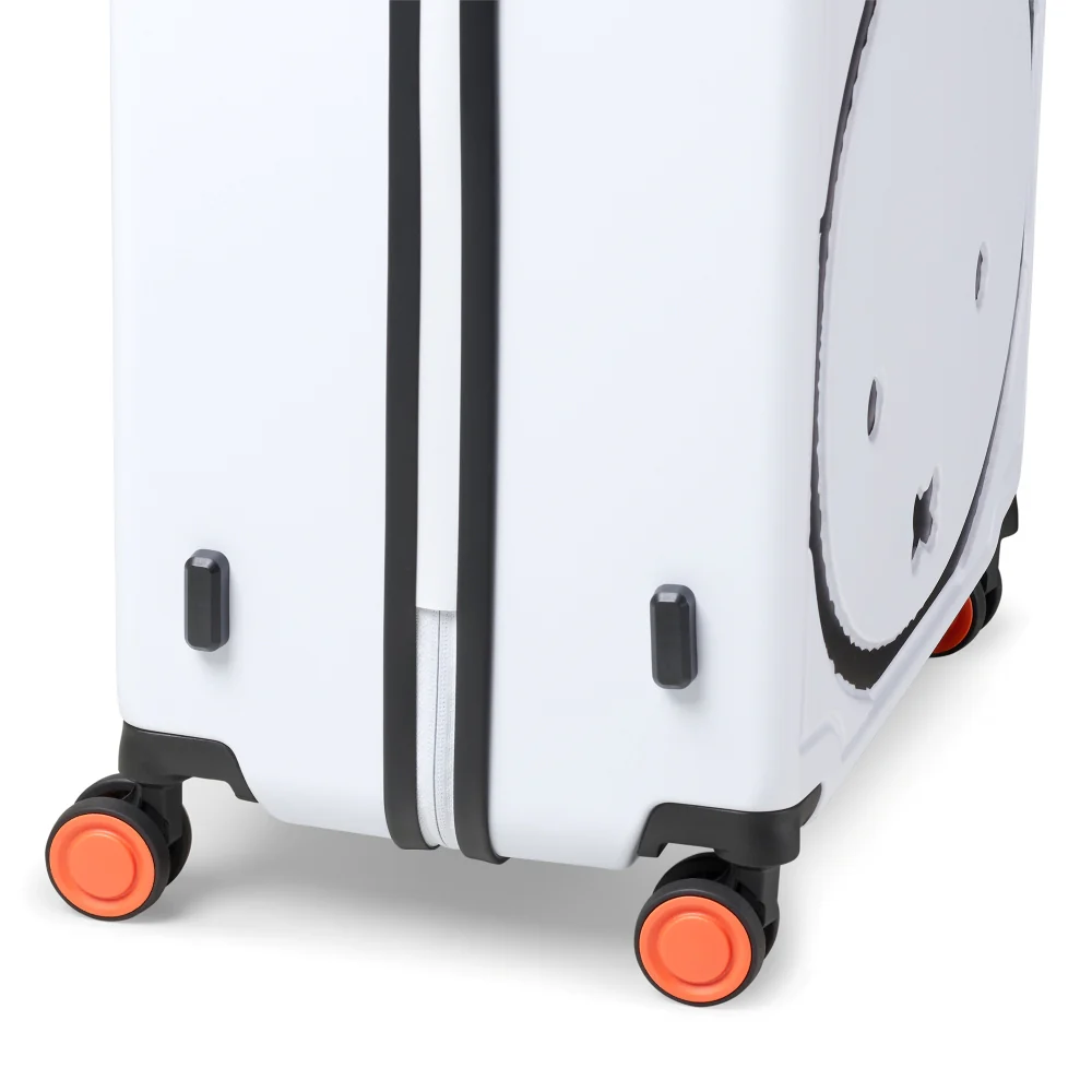 Miffy Cabin 4 Wheel Trolley Case - White with Black Bunny