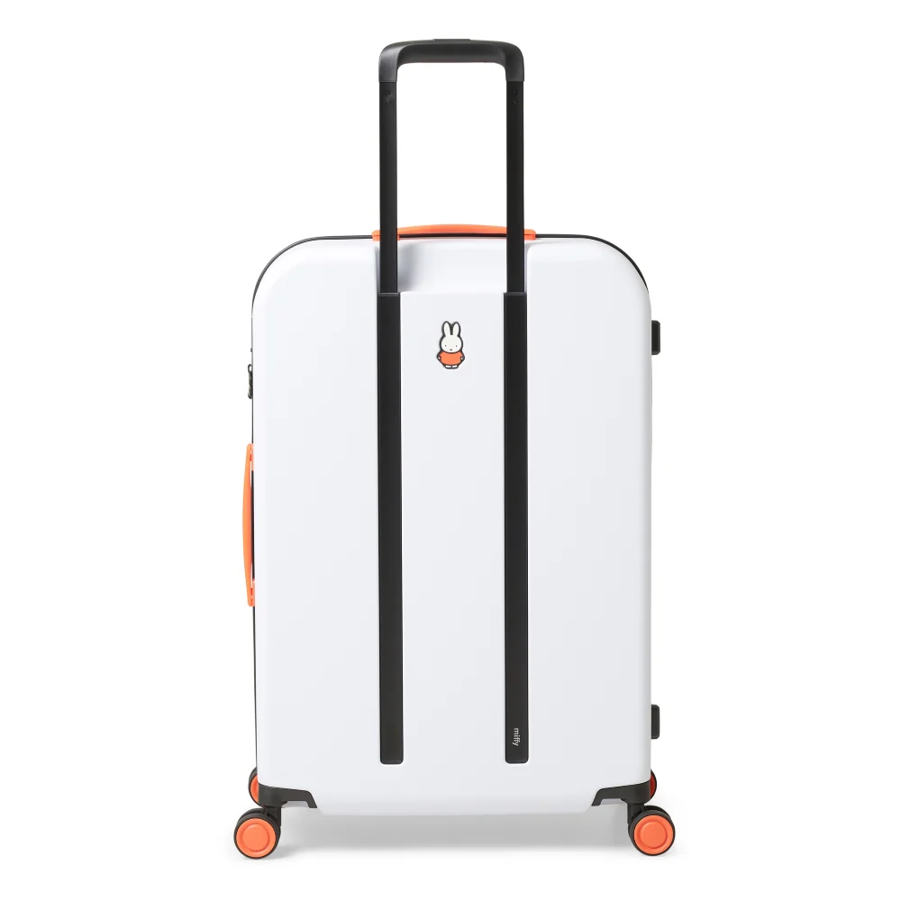 Miffy Medium 4 Wheel Trolley Case - White with Black Bunny