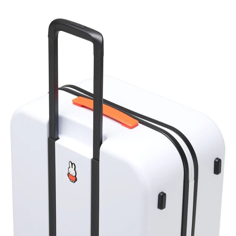 Miffy Medium 4 Wheel Trolley Case - White with Black Bunny
