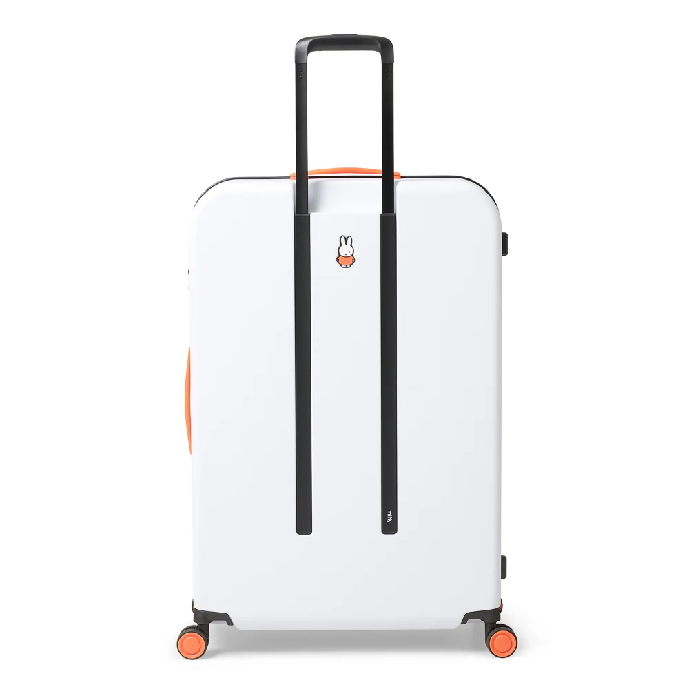 Miffy Large 4 Wheel Trolley Case - White with Black Bunny