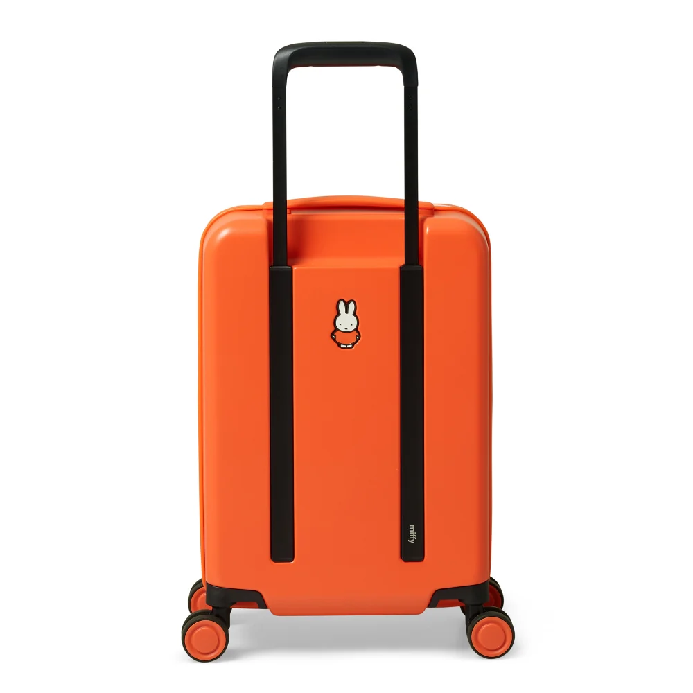 Miffy Cabin 4 Wheel Trolley Case - Orange with White Bunny