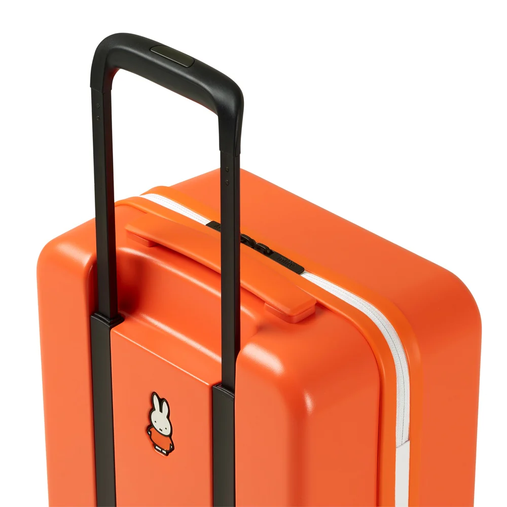Miffy Cabin 4 Wheel Trolley Case - Orange with White Bunny