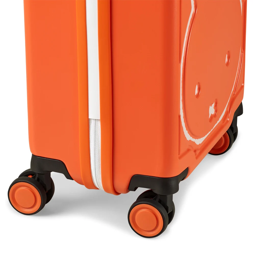 Miffy Cabin 4 Wheel Trolley Case - Orange with White Bunny