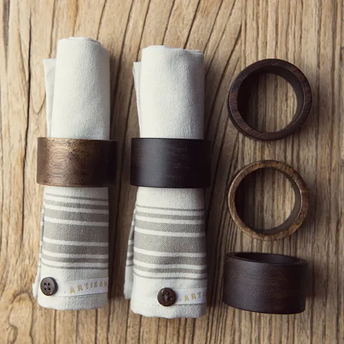 Artisan Street Napkin Ring Set of 4