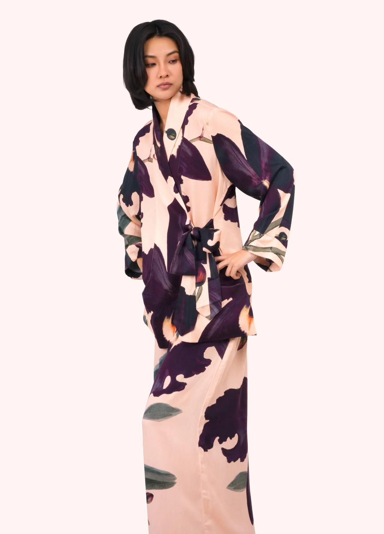 Powder Kimono Jacket - Midnight Orchid