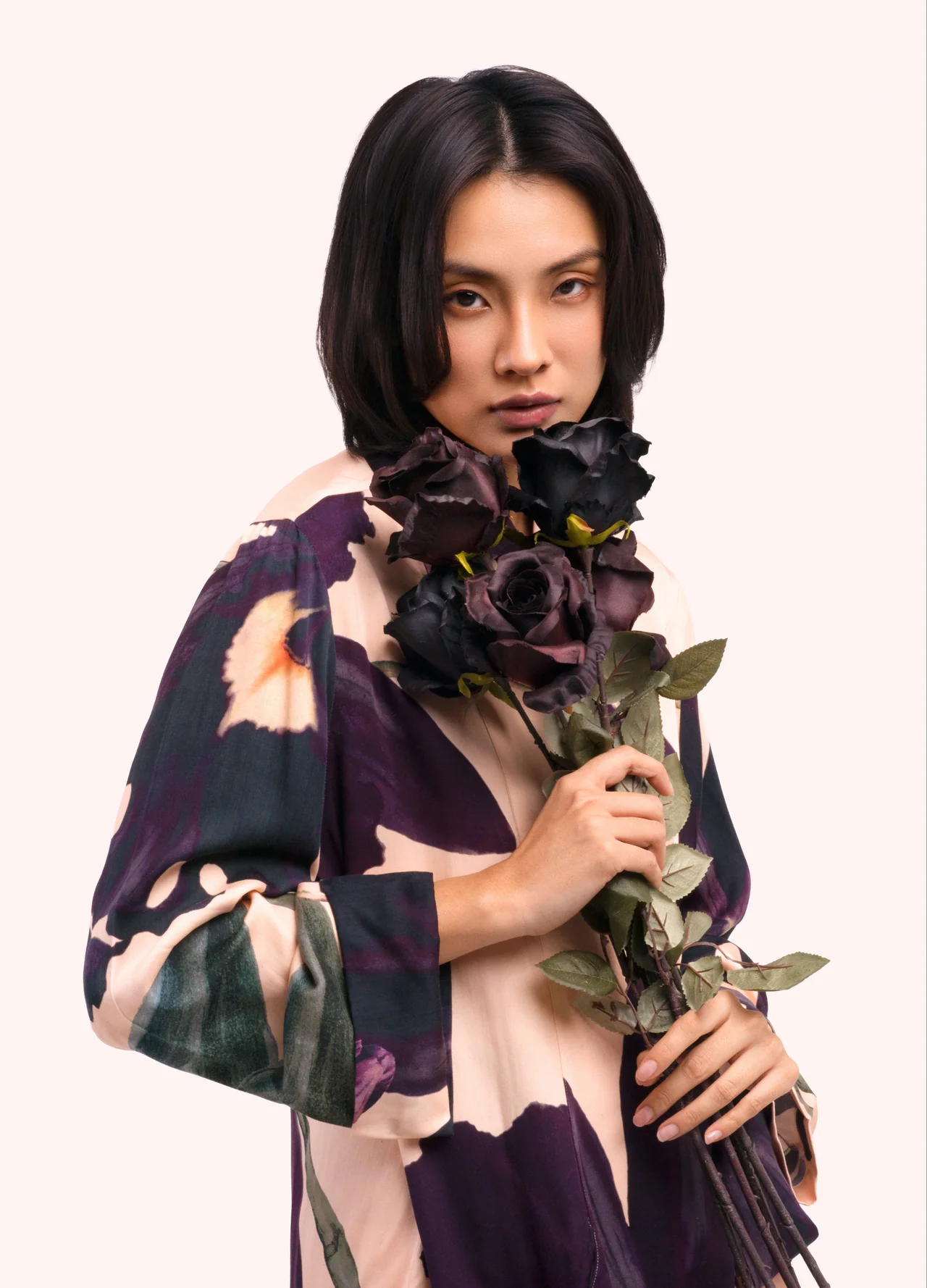Powder Kimono Jacket - Midnight Orchid