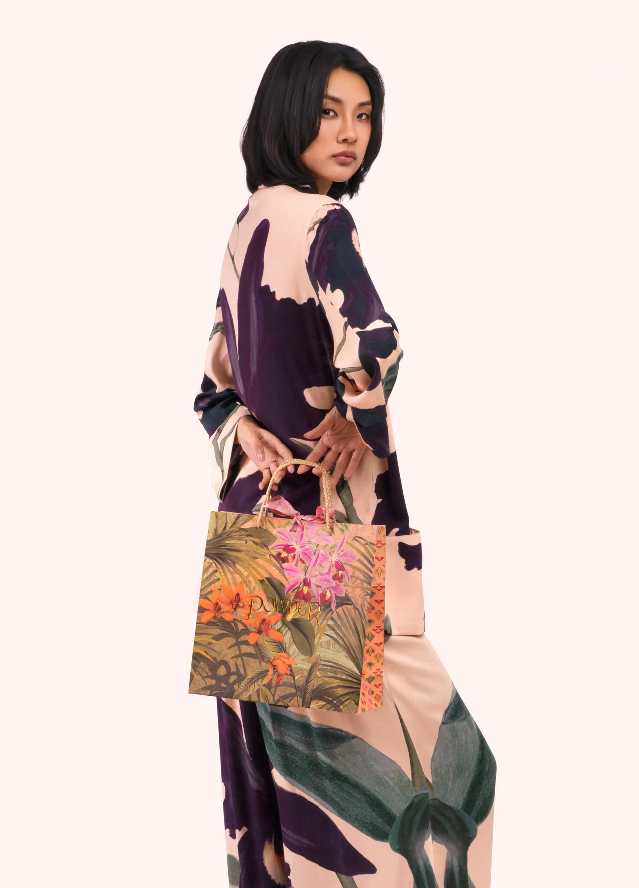 Powder Kimono Jacket - Midnight Orchid