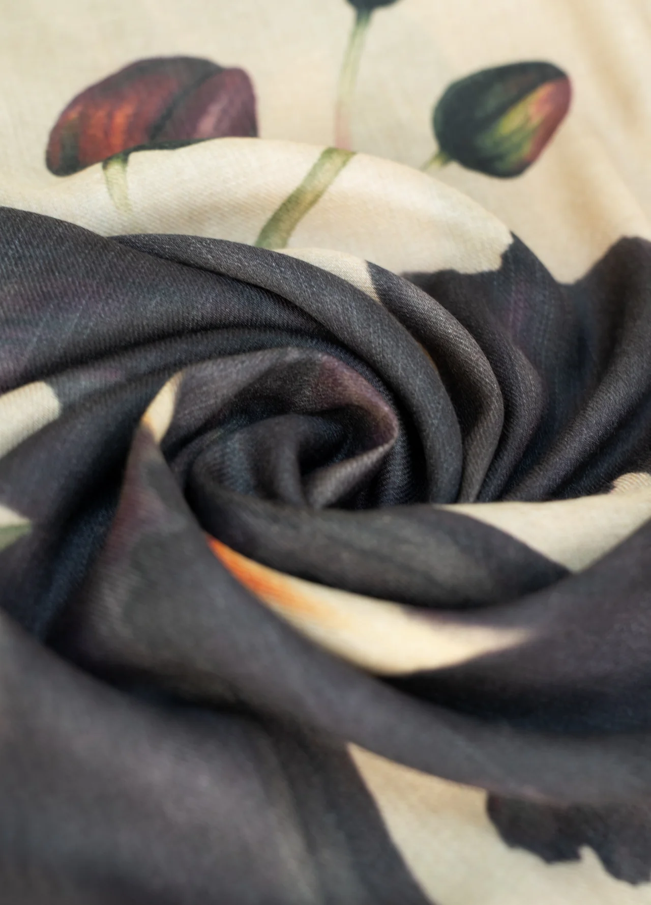 Powder Wool Mix Scarf - Midnight Orchid