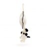 Jellycat Bashful Rufferty Black & Cream Puppy Musical Pull