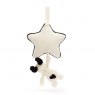 Jellycat Bashful Rufferty Black & Cream Puppy Musical Pull