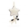 Jellycat  Jellycat Bashful Rufferty Black & Cream Puppy Musical Pull