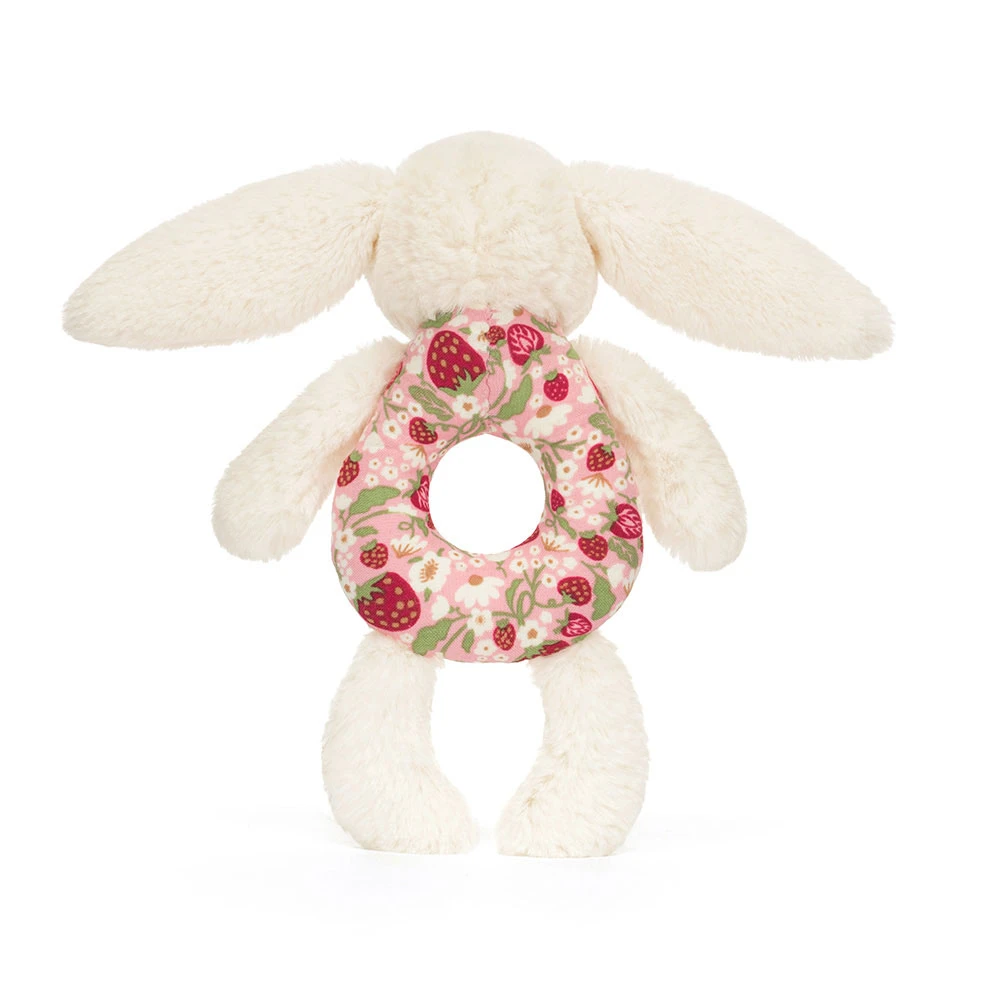 Jellycat Blossom Cream Bunny Berry Ring Rattle