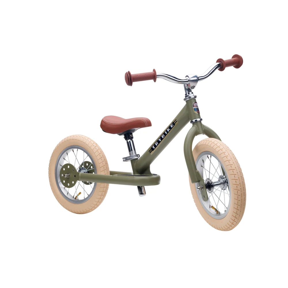 Trybike 2 in 1 Steel Balance Bike & Trike - GREEN