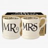Black Toast Mr & Mrs 2 x 0.5pt Mugs