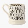 Emma Bridgewater Black Toast All Over Writing 1/2 Pint Mug