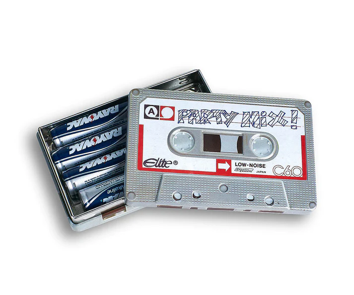 Vintage Cassette Tapes Storage Tin