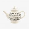 Emma Bridgewater Black Toast All Over 4 Mug Teapot