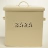 BARA Bread Bin Tin | Block Font Cream