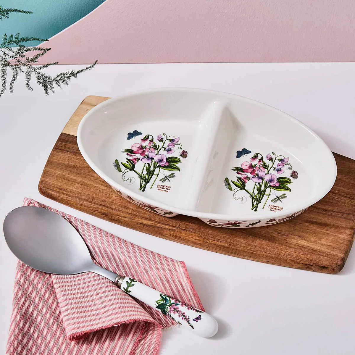 Botanic Garden Oval Divided Dish 11inch