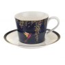 Sara Miller Chelsea Collection Tea Cup & Saucer Navy